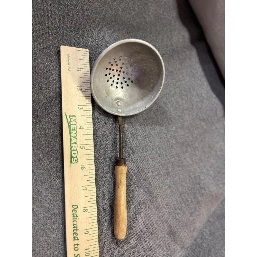 Two Vintage Kitchen Utensils Used Spatula Skimmer